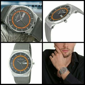 Men's Skagen Melbye Gray Mesh Watch